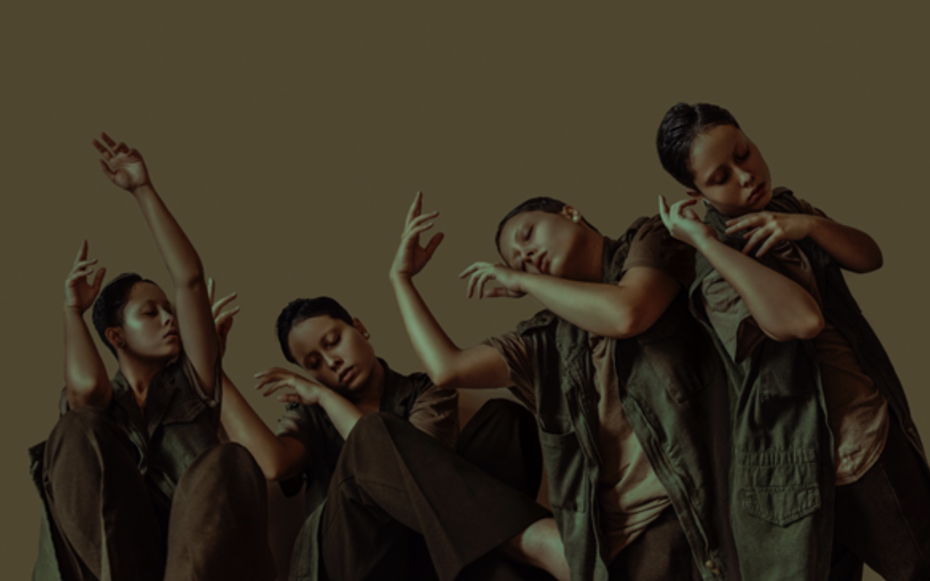 A group of people dancing 